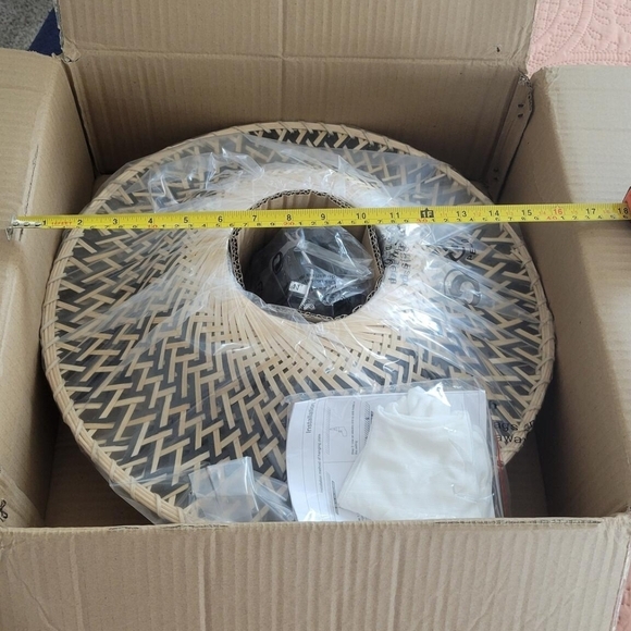 Natural Woven Pendant Light Fixture - Picture 9 of 10